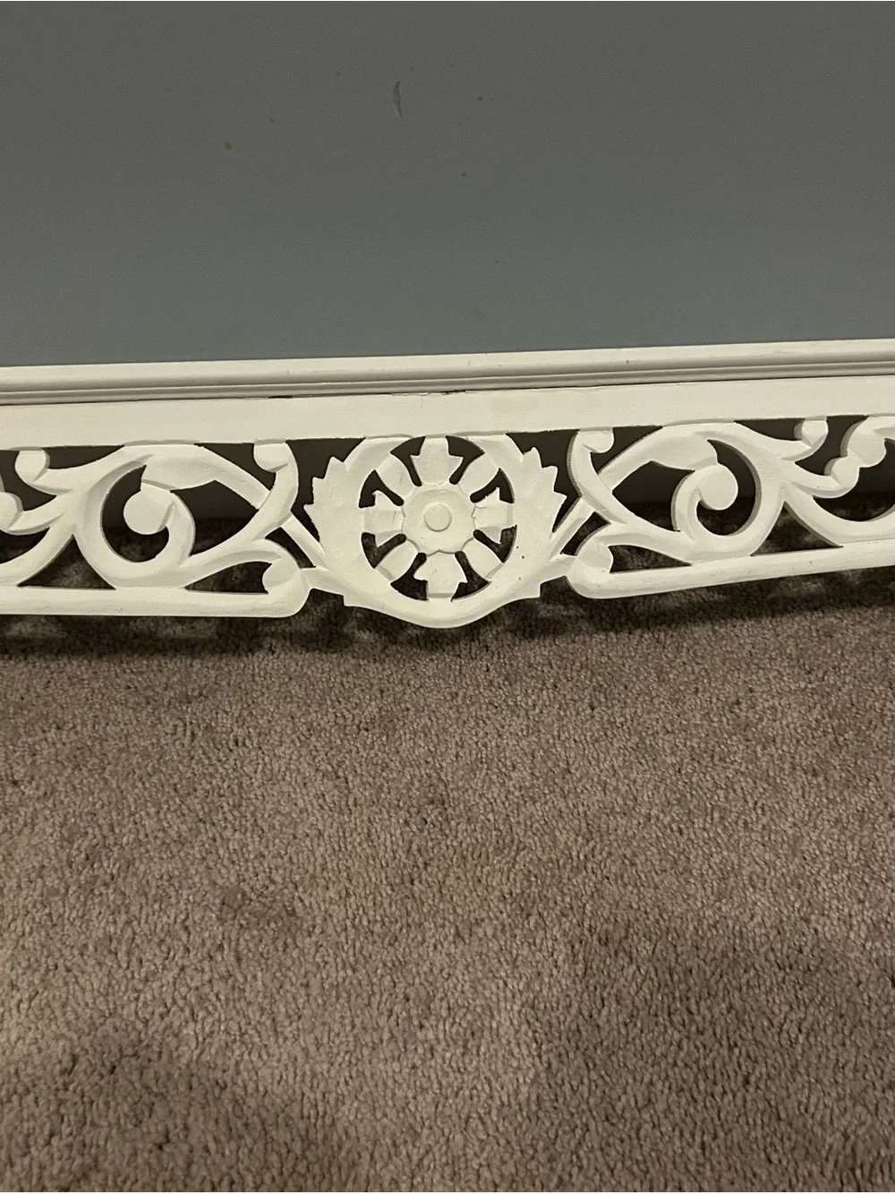 Ornate White Decorative Wall Trim - Classic Scroll Design